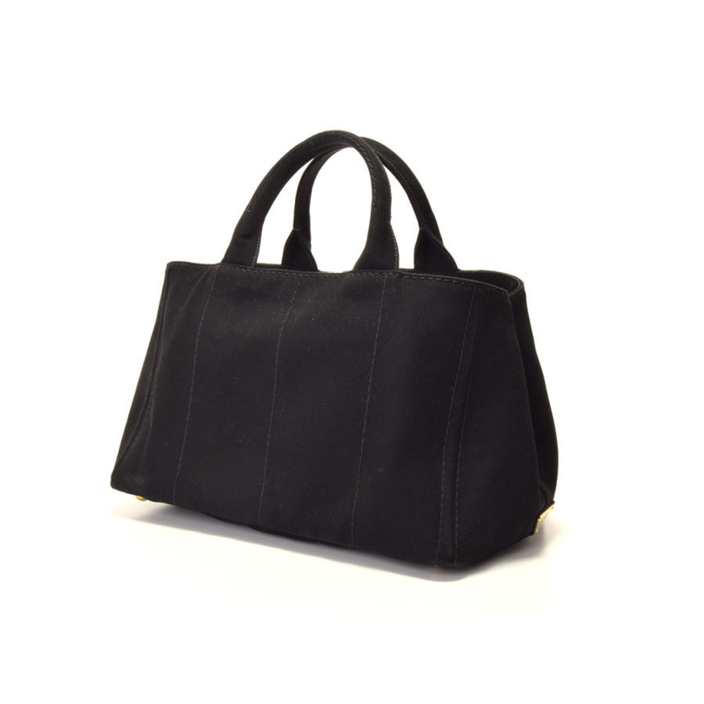 Prada Canvas Canapa Tote Strap Black